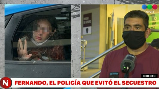 "Ella estaba parada a unos metros del nene" dijo el policía que lo rescató