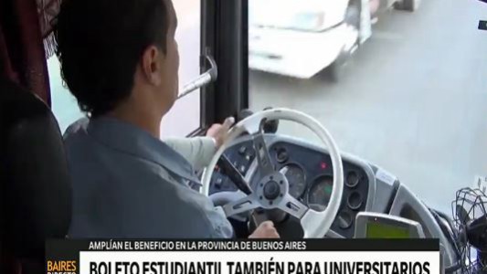 La Provincia de Buenos Aires amplía el boleto estudiantil gratuito a universitarios