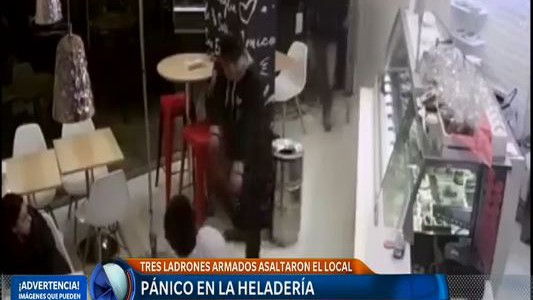 Robo a cara descubierta en una heladería de Caballito