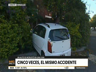 Por quinta vez un auto se mete dentro de su casa en Versalles