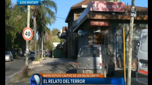 "Estaba llorando a más no poder", contó el joven de 17 años secuestrado