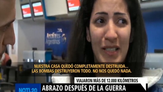 Abrazo después de la guerra