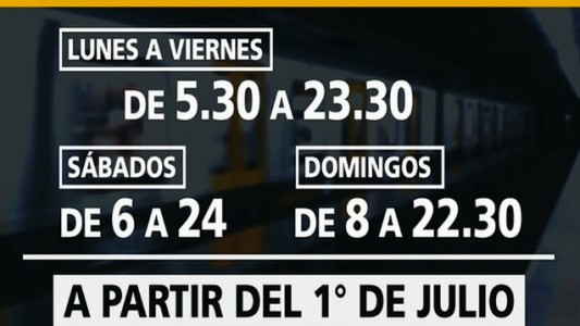 Subte: el nuevo horario