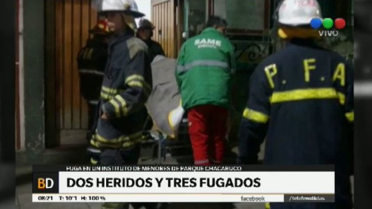 Motín y fuga en un Instituto de Menores de Parque Chacabuco