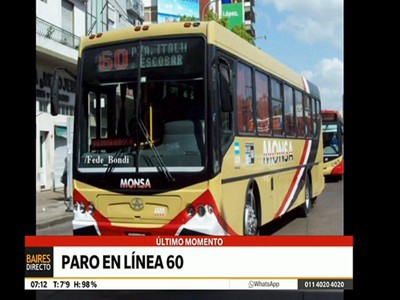 Paro en la línea 60
