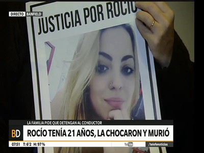 Rocío tenía 21 años, la atropellaron y murió