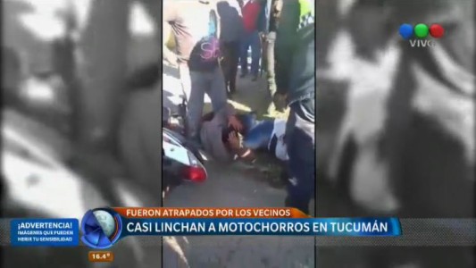 Tucumán: casi linchan a motochorros