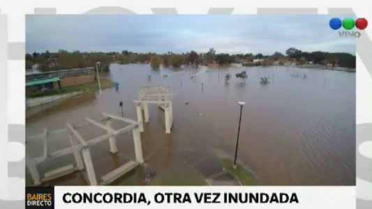 El río Uruguay pisa los 14 metros en la costa de Concordia