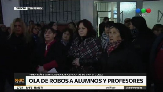 Ola de robos a alumnos y profesores en Temperley