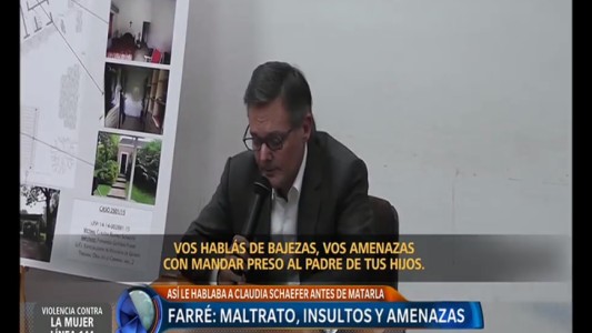 Audios de Fernando Farré antes de matar a Claudia Schaefer