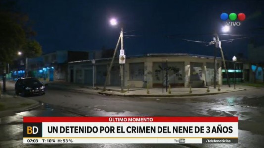 Mataron de un balazo por la espalda a un nene de tres años
