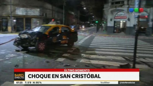 Choque en San Cristóbal: cinco heridos