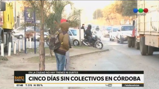 Córdoba: cinco días sin transporte público