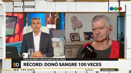 La historia del jubilado que donó sangre unas 100 veces