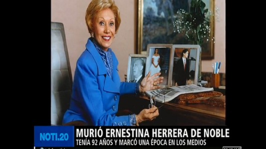 Murió Ernestina Herrera de Noble