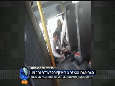 Un colectivero solidario en Santiago del Estero