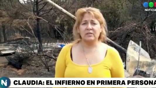 En primera persona: Claudia perdió su casa arrasada por el fuego en El Hoyo