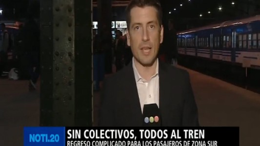 Sin colectivos, todos al tren