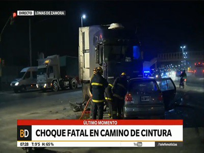Choque fatal en camino de cintura