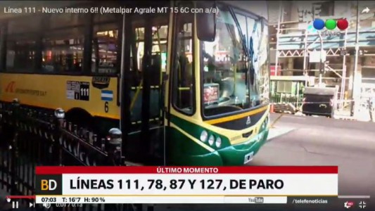 Paran cuatro líneas de colectivo por agresión a un chofer