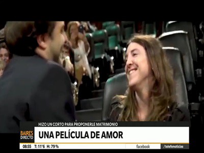 Una película de amor y un insólito pedido de matrimonio