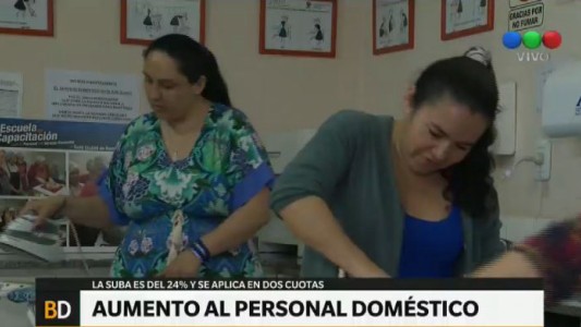 Aumento del 24 por ciento para empleadas domesticas