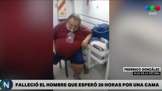 Covid 19: ‌Falleció el hombre que esperó 20 horas una cama