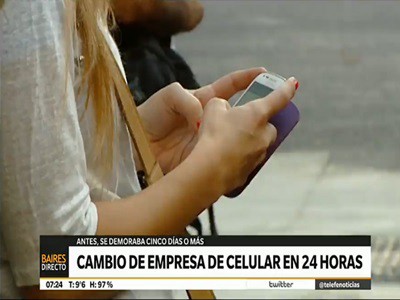 Desde hoy se puede cambiar de compañía de celulares en sólo 24 horas