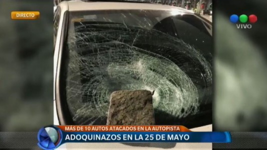 Tres detenidos por atacar autos en la autopista Perito Moreno