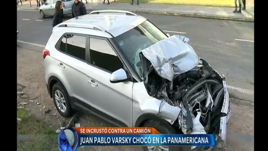 Fuerte choque del periodista Juan Pablo Varsky en la Panamericana