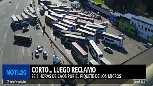 Caos de tránsito en la autopista Buenos Aires-La Plata por un reclamo de micros