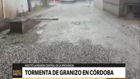 Tormenta de granizo en Córdoba