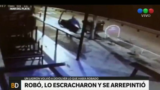 Robó, lo escracharon y se arrepintió