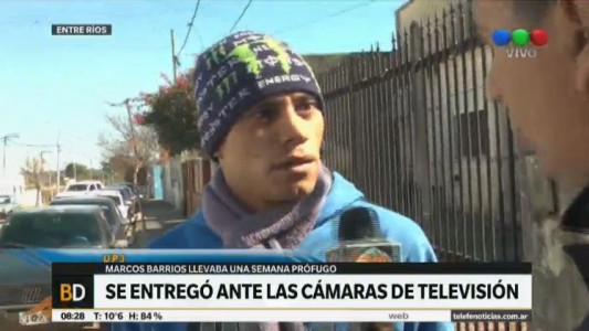 Se entregó un prófugo que fue a visitar a sus hijos