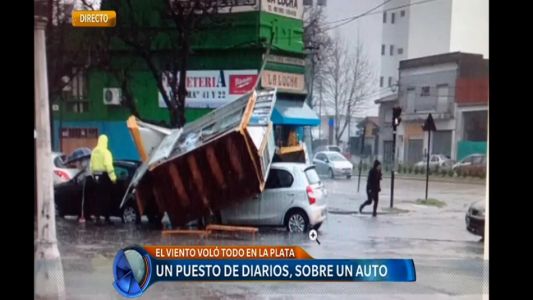 Violento temporal en La Plata