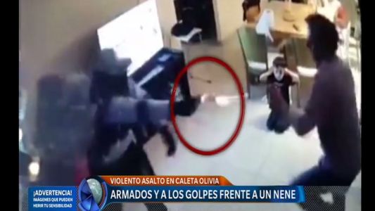 Video: un nene de 5 años, testigo de una violenta entradera