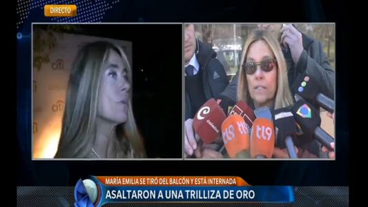 Asaltaron a una de las trillizas de oro, se tiró del balcón y está internada
