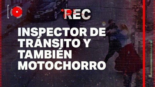 #REC - Insólito: es motochorro y también trabaja como inspector de tránsito