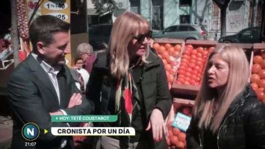Teté Coustarot fue con Telefe Noticias a la feria