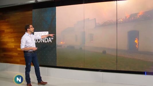 Vientos intensos, incendios y calor por el Zonda