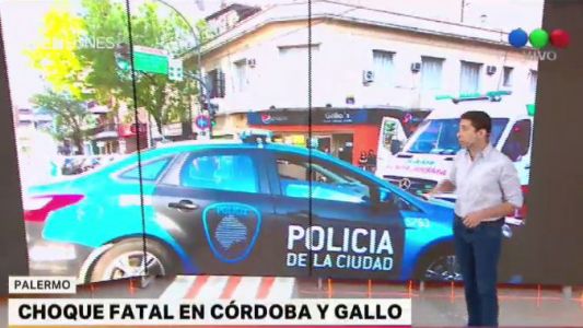 Murió un motociclista al chocar contra un auto en Recoleta