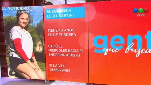 Desesperada búsqueda de Lucía, una chica de 14 años que vive en Lomas de Zamora