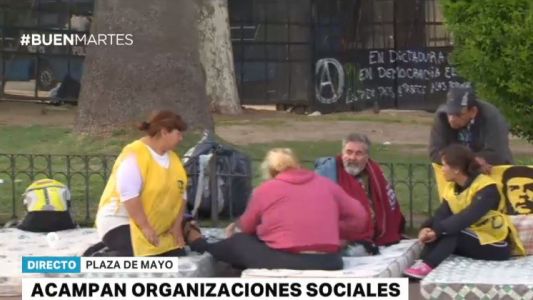 Acampe en Plaza de Mayo: piden viviendas, alimentos y justicia por Maldonado