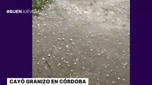 Cayó granizo en Córdoba