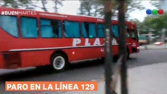 Paro en la línea de colectivos 129 que une Buenos Aires-La Plata