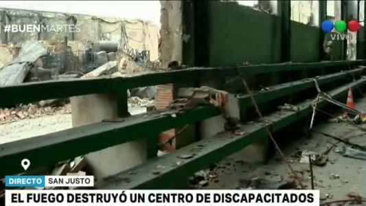 Centro de discapacitados resultó destruido por el fuego