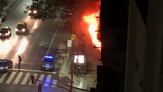 Se incendió un edificio en Once