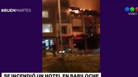 Voraz incendio de un hotel en Bariloche
