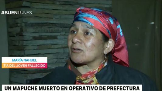 Habló la tía del joven mapuche muerto: "No nos vamos a ir"