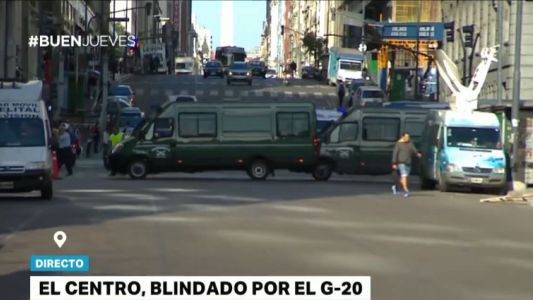 Blindan el centro por el G20 en el Centro Cultural Kirchner
